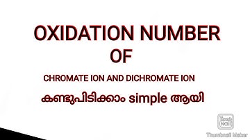 How to calculate OXIDATION NUMBER of  CHROMATE ion and DICHROMATE ion
