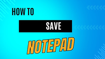 HOW TO SAVE NOTEPAD on DESKTOP | WINDOWS 10/11