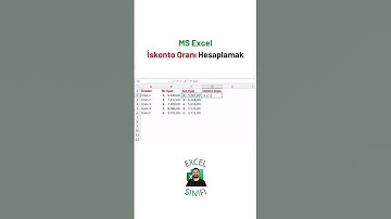 İskonto Oranı #excel #office365 #ipucu #microsoft #verianalizi #exceltips