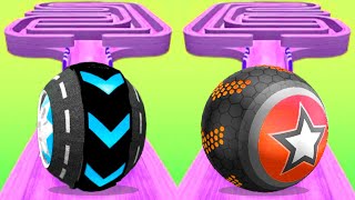 Which Legend Ball Will Pass 4 Levels First: Going Ball vs Rolling Ball Sky Escape? Race-612