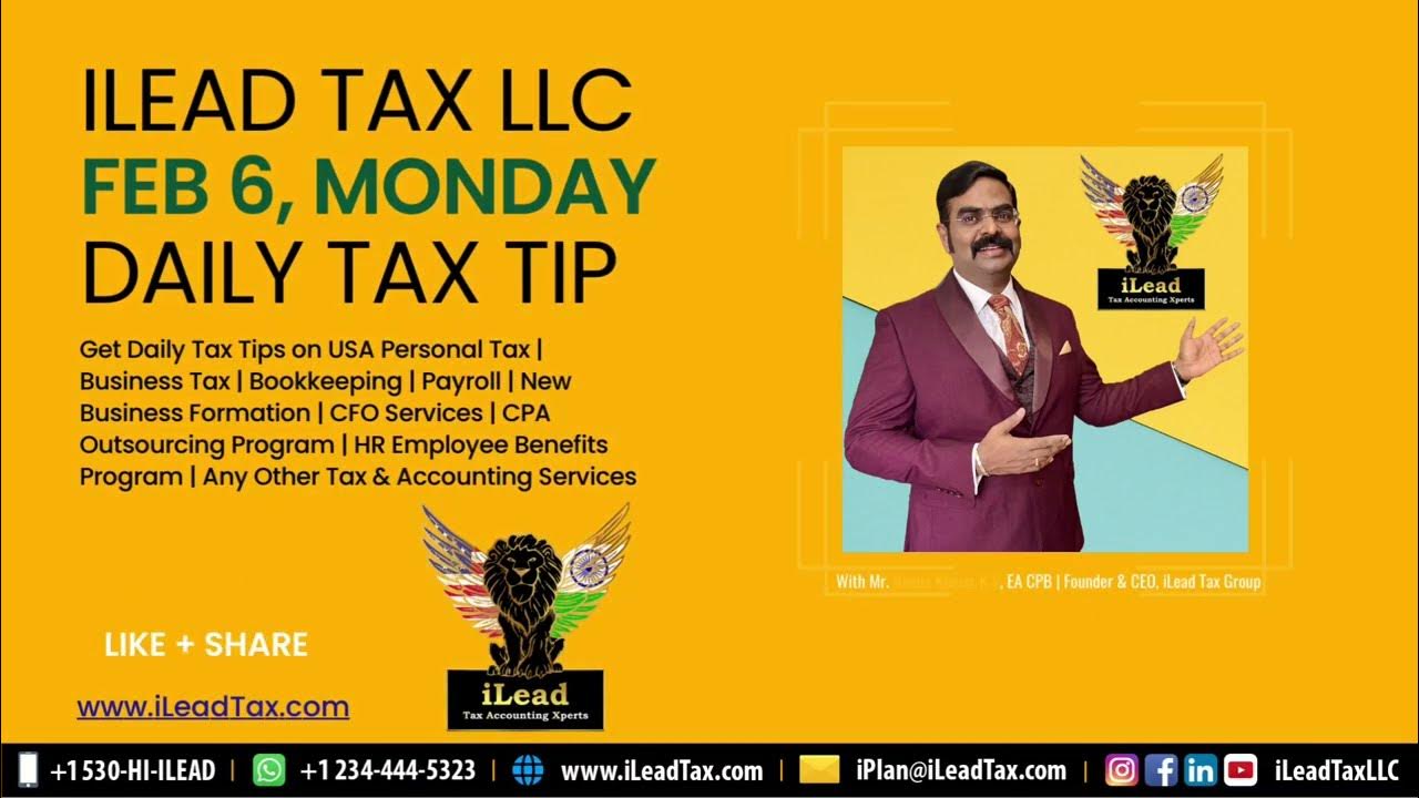 iLead Tax LLC Tip Feb 6 YouTube