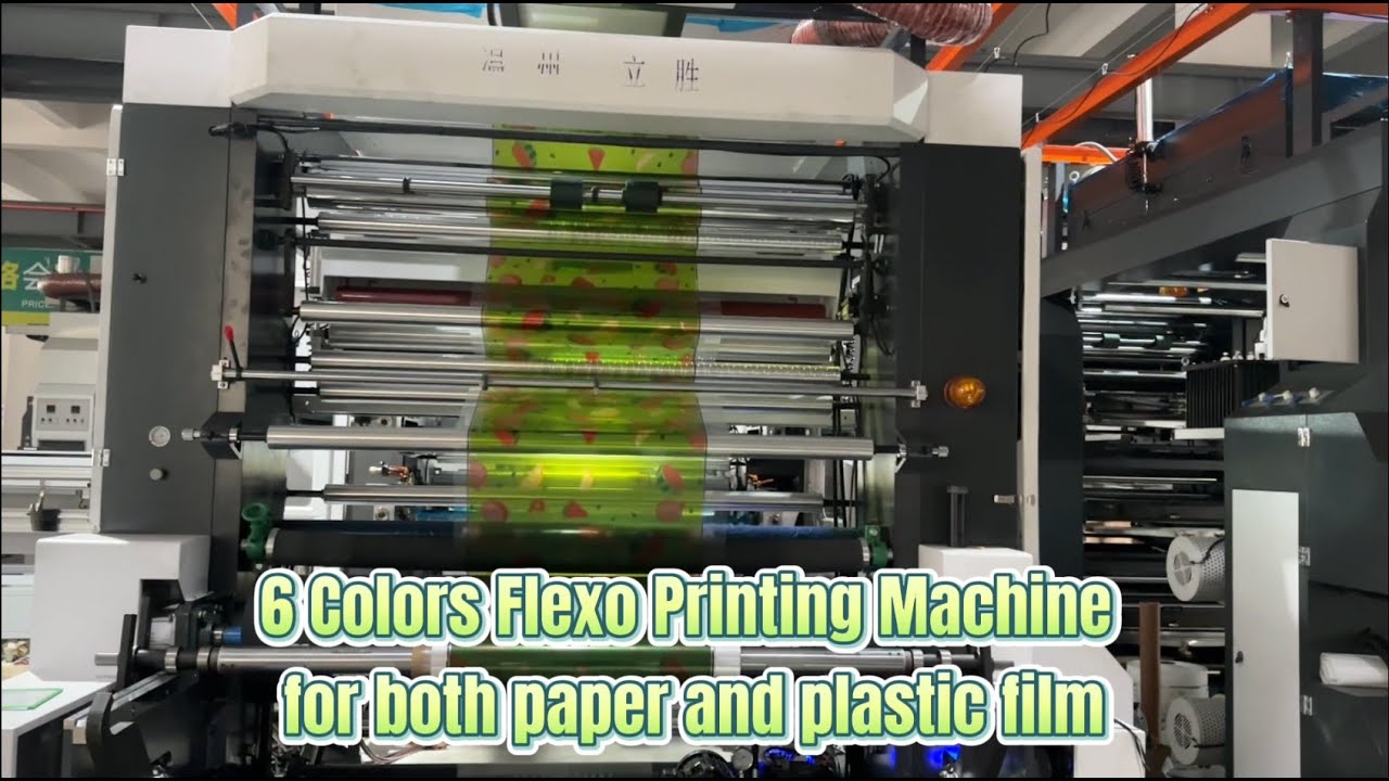 Lisheng 6 Color Stack type flexo printing machine with motor control ...