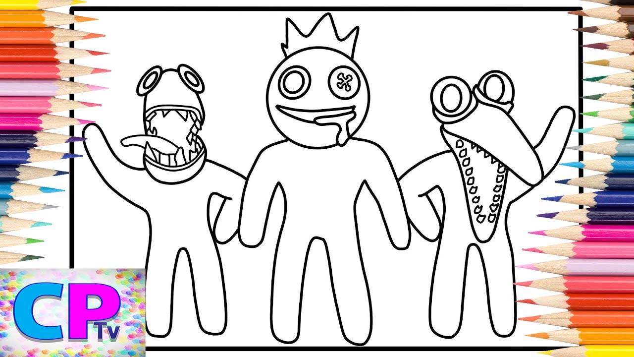 Blue Head Rainbow Friends Roblox Coloring Page  Avengers coloring,  Drawings of friends, Coloring pages