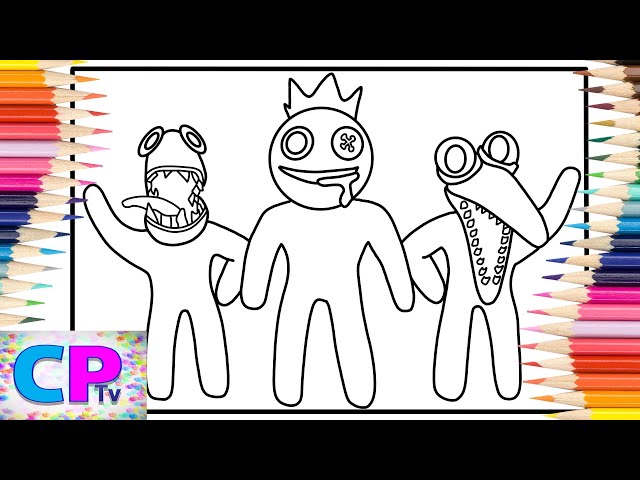 Blue Head Rainbow Friends Roblox Coloring Page  Avengers coloring,  Drawings of friends, Coloring pages