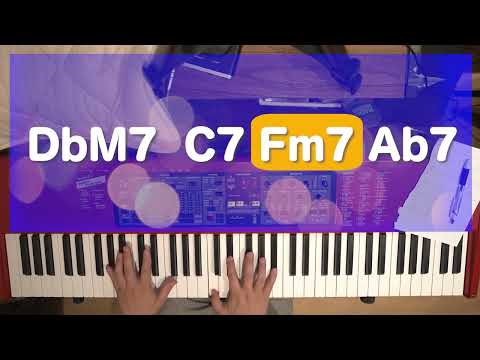 丸サ進行【Ab key】 色々なエモいピアノバッキングの弾き方