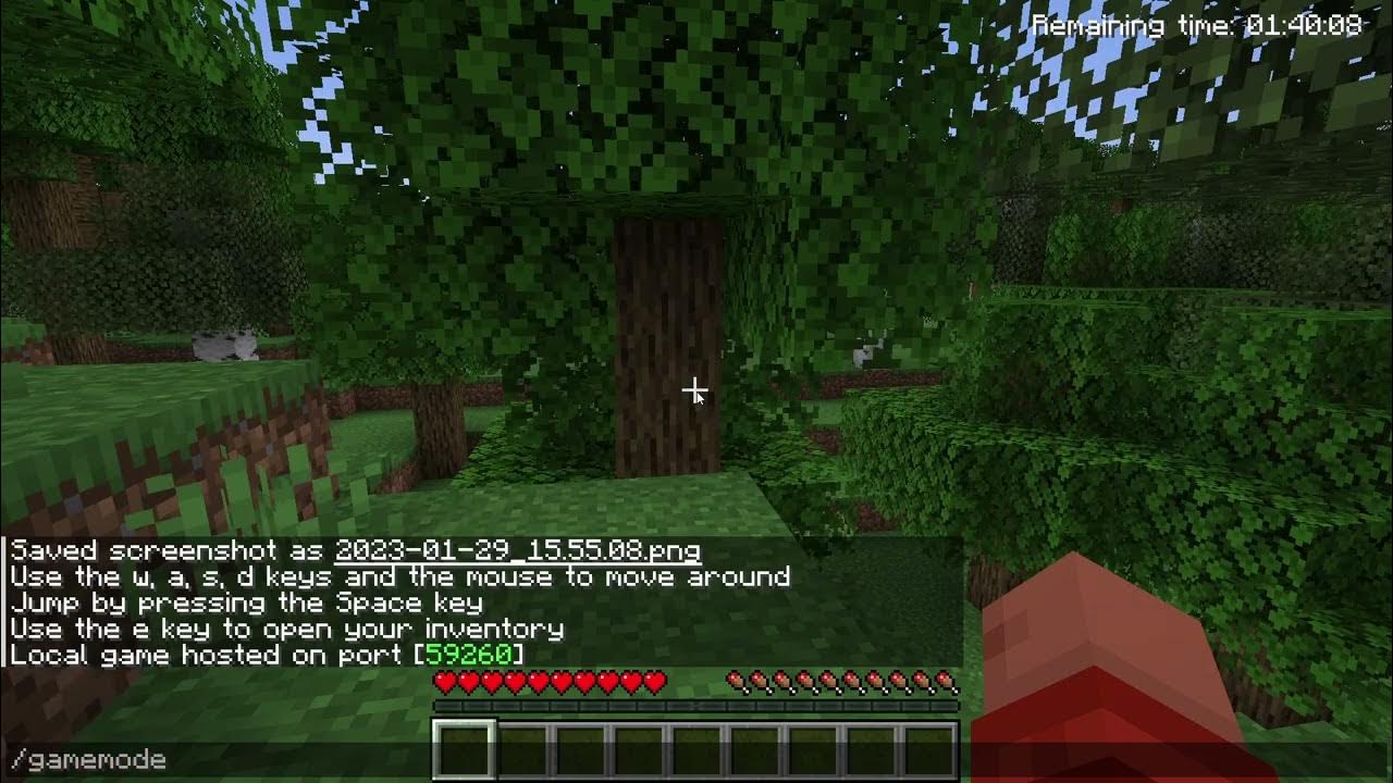 How to go gamemode creative in minecraft demo version java youtube