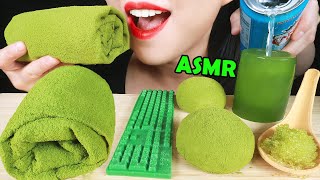 ASMR EDIBLE TOWEL CREPE CAKE, SHOT GLASS, SPOON, KEYBOARD, MOCHI, JELLY, CHOCOLATE MATCHA PARTY 먹방