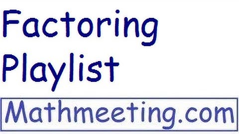 Difference of Squares Factoring