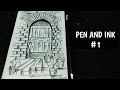 Easy Pencil Sketch | Idea&#39;s💡| Pen and Ink #1