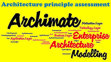 Enterprise Architecture Modelling 07 Archimate - Architecture principle assessment