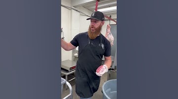 Our process of making GROUND BEEF 🥩👆 #shorts #youtubeshorts #beef #butcher
