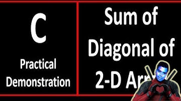 Sum of diagonal elements in matrix in C Programming