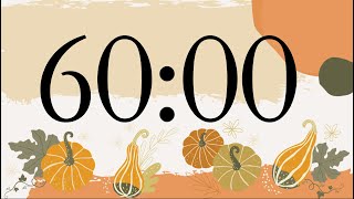 60 Minute Fall Pumpkin Timer (Warm Piano Tones at End)