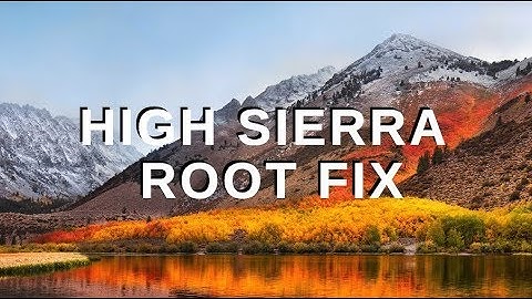 Fix macOS High Sierra root Vulnerability Bug