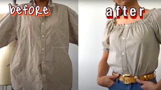 THRIFT FLIP // Men's polo to women's cute blouse // DIY Fashion // Veejay Floresca