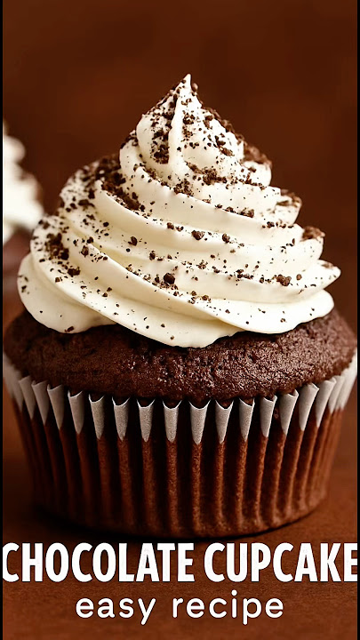 Easy chocolate cupcake recipe #short  #shorts #cupcakesrecipe #easyrecipe #cupcake #asmr #fall