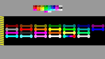 Shutter Crush 26 Colors Worm Survival Race ASRM in Algodoo