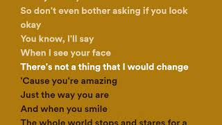 Bruno Mars - Just The Way You Are (Lyrics)