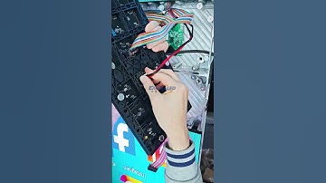Technicians are installing indoor high-definition LED displays #ledwall #ledmodule#shorts