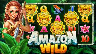 🌿Amazon Wild🌿 Slot Gameplay | Golden Wild Frames & Wild Duplication Free Games