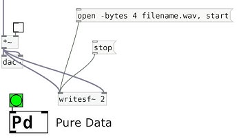 (9) Pure Data Tutorial - Record, write and save sounds to the disk as a computer file .wav
