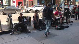 Video thumbnail of "Black Magic Woman - Santana - By a Street Band in Montreal streets"