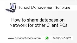 How to share / configure SQL Server 2005 Database on network