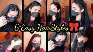 6 Simple Pretty HairStyles|NewEasy HairStyles For Girls| Simple HairStyles | Shaikhzadi|