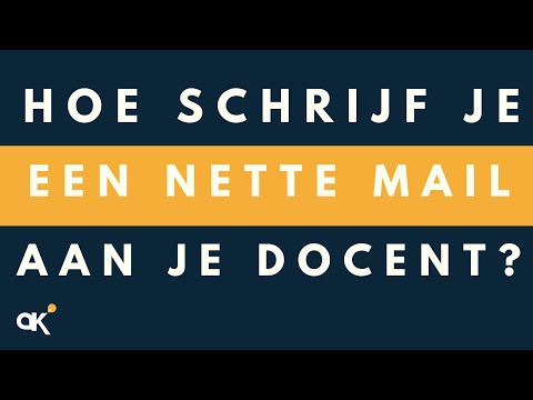 Hoe schrijf je een nette mail aan je docent?