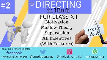 Business Studies | XII | Chapter 7 | Video no 2 | Directing Supervision & Motivation Fully Covered |