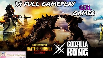 NEW UPDATE GODZILLA VS KONG MODE EVENT 🔥 SEASON 19 FULL GAMEPLAY PUBG MOBILE 1.4 ♥️ Girl gamer