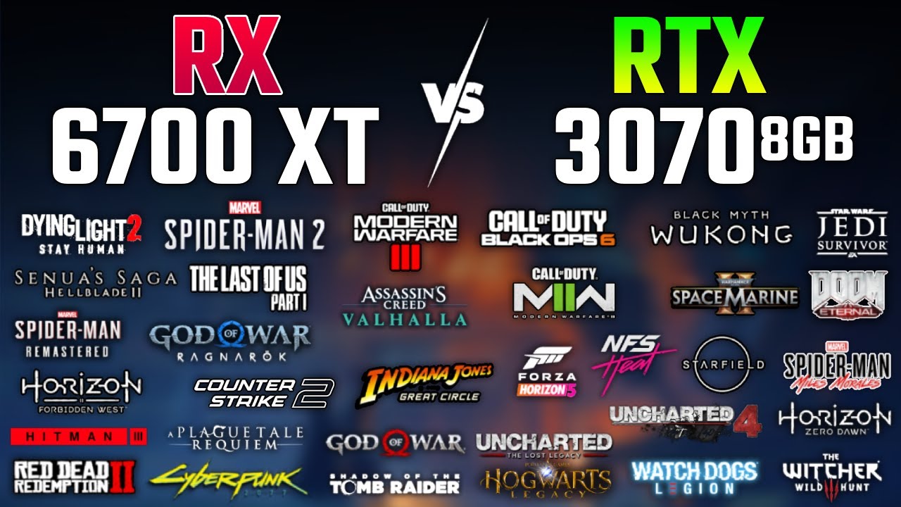 RX 6700 XT vs RTX 3070 in 2025 | Test in 33 Games | 4K - YouTube