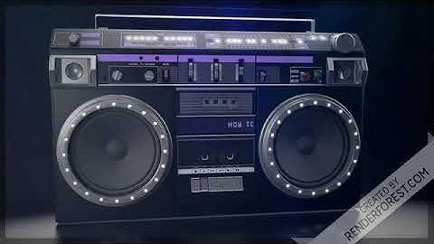 Retro Boombox Visualizer - How To Create Music Visualizer Online With Renderforest