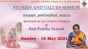 Stories and Values Session (Revision of all topics covered) by Smt. Prabha Senesh