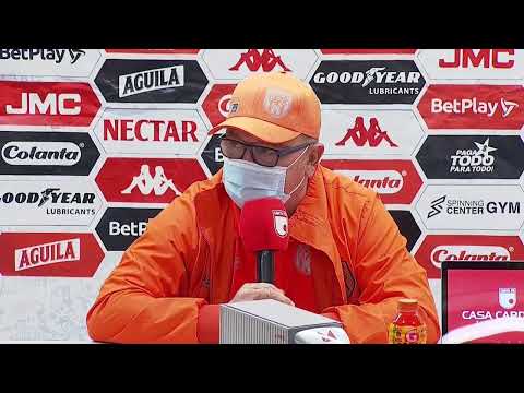 Rueda de prensa de Envigado tras la derrota frente a Santa Fe