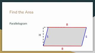 M5L1: The Area of Parallelograms Through Rectangle Facts