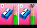 WHAT AN INTERESTING SHARPENER! || Use Maximum of your Supplies! | School and Drawing Tips and Hacks