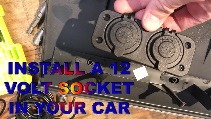 HOW TO INSTALL A 12V CAR POWER SOCKET USB LED Outlet Car Charger Socket  WITH POWER SWITCH 