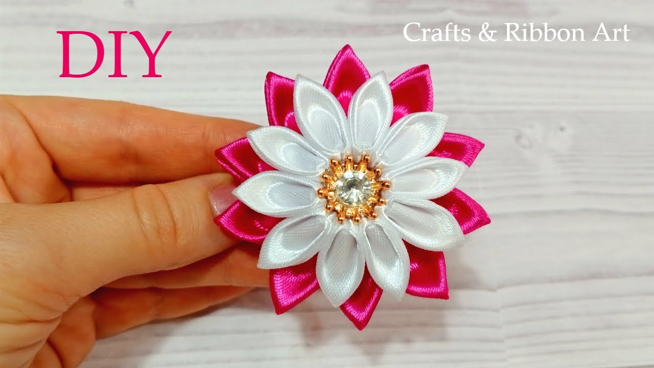 Easy Ribbon Flower DIY