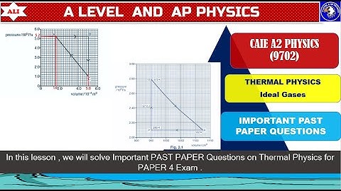 CIE A Level Physics (9702)Paper 4 Solution - Thermal Physics Quick Revision for Paper 4 Exam