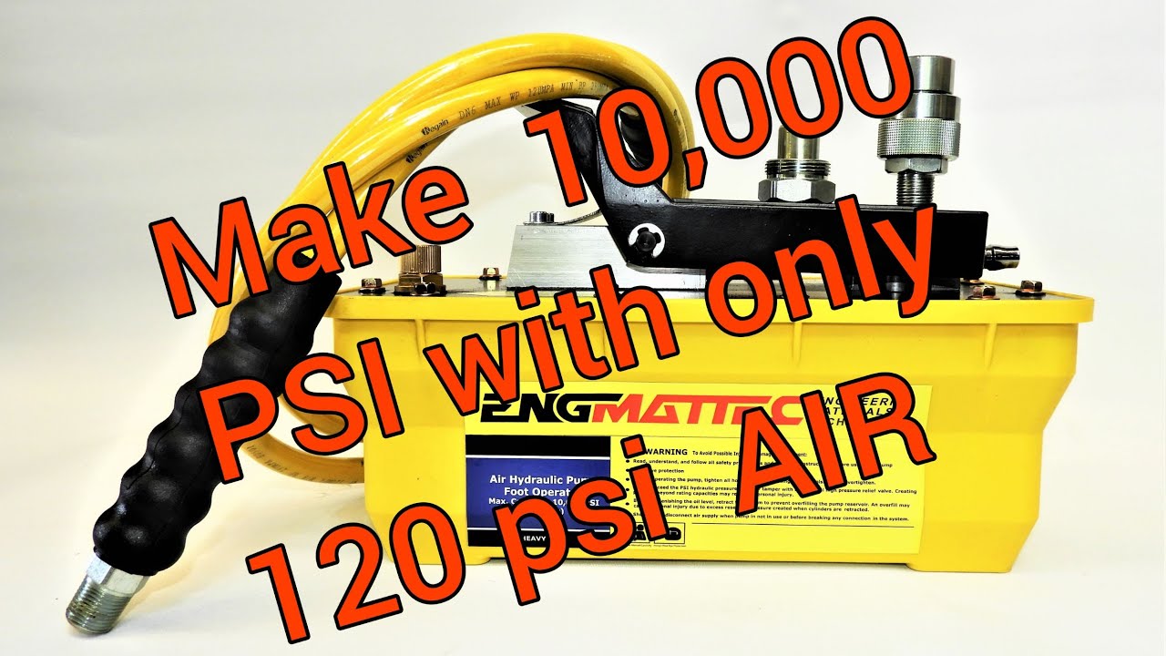 How to set up a 10,000 PSI Air Over Hydraulic Pump Hose and Couplers