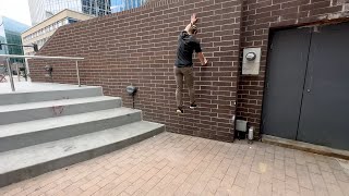 Wall run reach (3-step run-up)