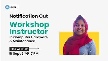 Workshop Instructor in Computer Hardware & Maintenance Notification Out