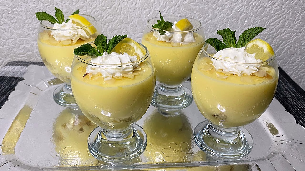 Zitronenpudding / Zitronencreme 🍋 Ein leckeres und einfaches Dessert ...