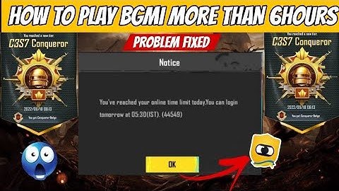 BGMI 6 HOURS LIMIT SOLUTION😱HOW TO REMOVE TIME LIMIT IN BGMI | ANDROID & IOS | 4.1 UPDATE | BGMI