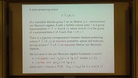 Dr. Andreas Aaserud | Property (T) and approximate conjugacy of actions