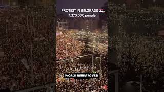 protest in belgrade 🇷🇸 1.370.000 people #protest #belgradeserbia #vlog #yotubeshorts #shorts