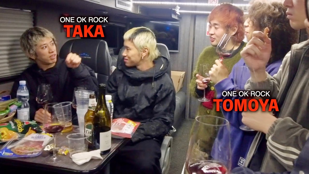 ONE OK ROCKの先輩達がツアーバスに乗り込んできました