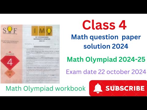 Math Olympiad Class 4 | 22 october 2024 paper answers - YouTube