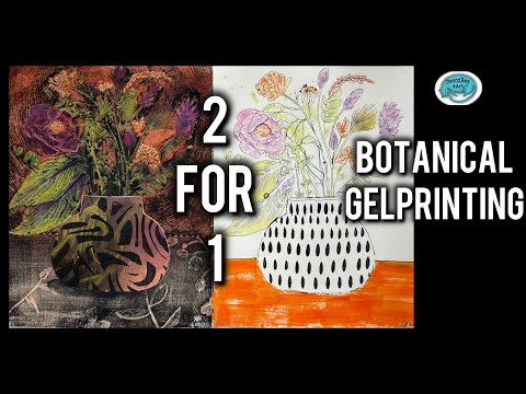 2 for 1 Botanical Gelprints with a Twist
